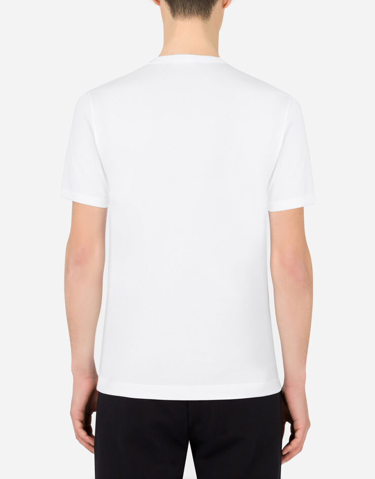 Dolce & Gabbana Cotton T-shirt with D&G print WHITE G8IV0TG7RMH