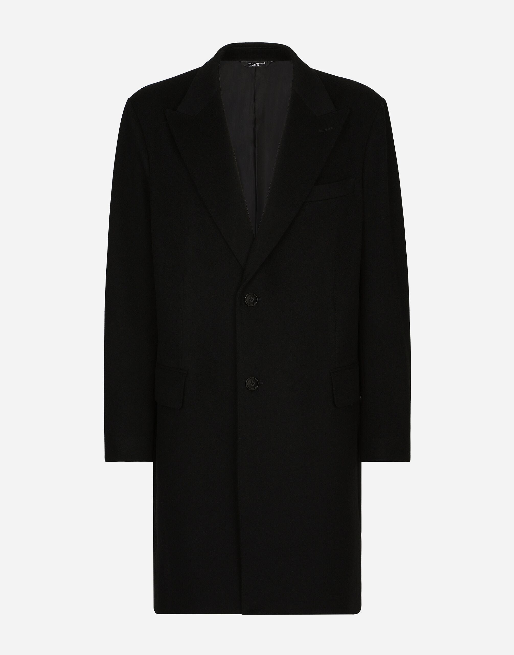 Deconstructed single-breasted wool coat in Black for Men | Dolce&Gabbana® US