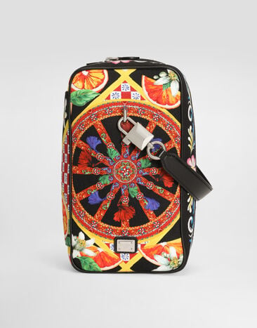 Dolce & Gabbana Lock handbag in printed canvas Multicolor BM2449A0926