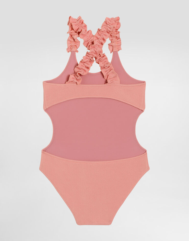 Dolce & Gabbana Lurex one-piece swimsuit Pink L5J871ON0CA