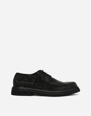 Dolce & Gabbana Suede Derby shoes with fusible rhinestone detailing Black A10813AI262