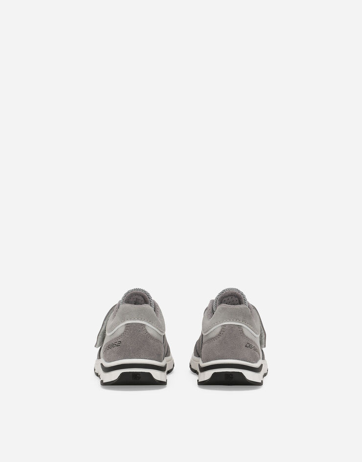 Dolce & Gabbana Zapatilla baja DG Running de malla y serraje Gris DN0199AA954