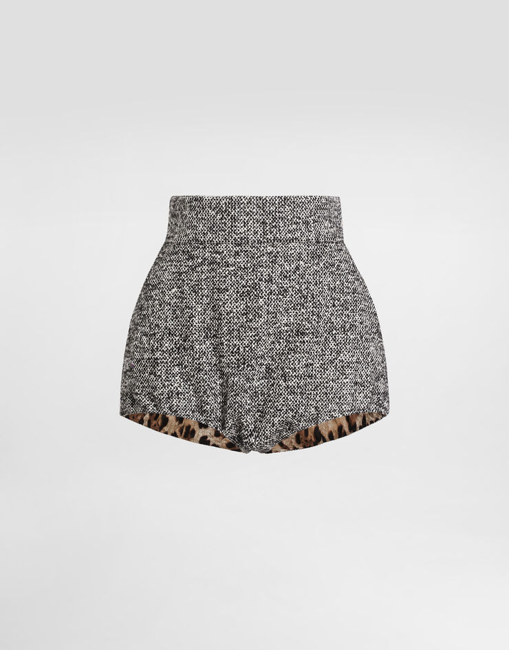 Dolce & Gabbana Culottes trousers in dotted wool Multicolor FTAGWTFMZAK