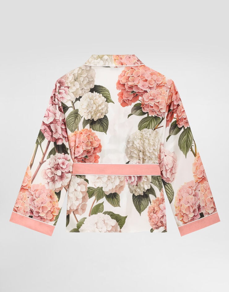 Dolce & Gabbana Hydrangea-print vanity twill shirt Multicolor L55S87HI118
