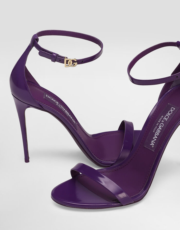 Dolce & Gabbana Polished calfskin sandals Purple CR1717A1037