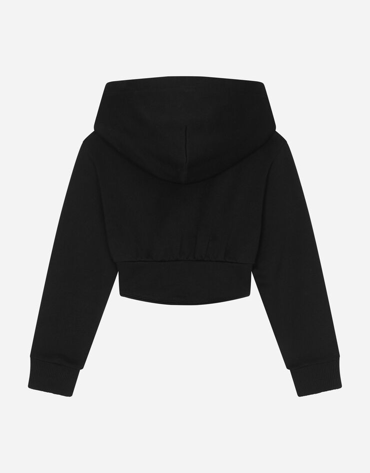 Dolce & Gabbana Sweat-shirt à capuche et détails corset Noir L5JW9CG7JL2