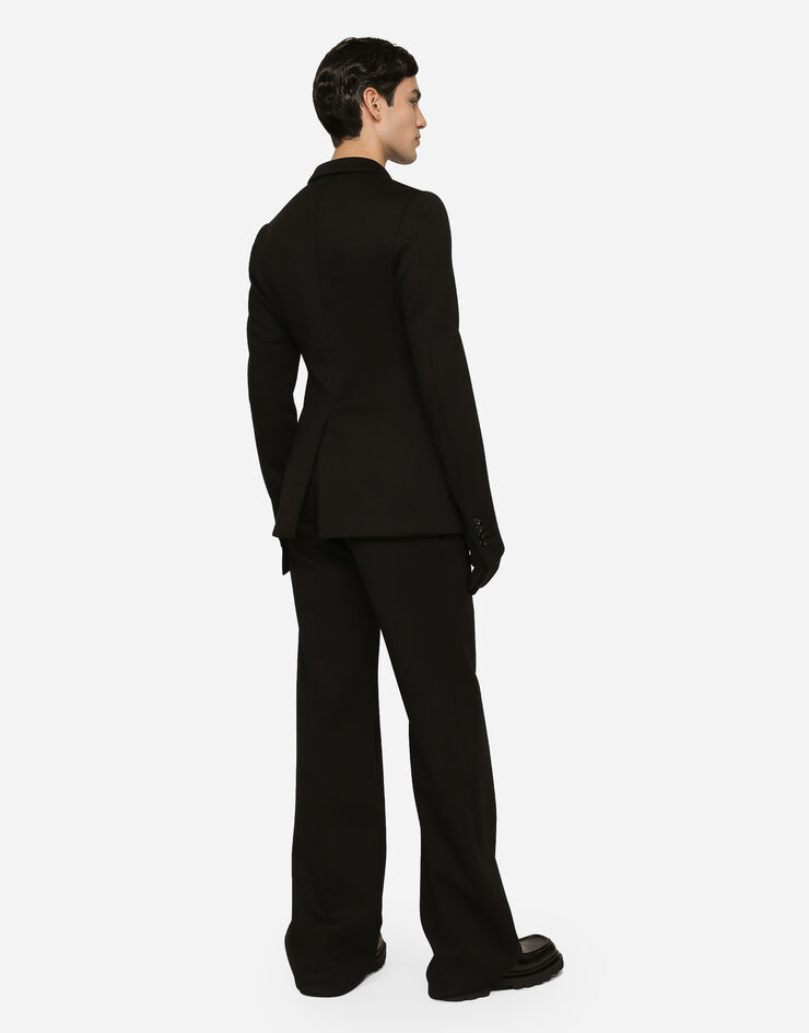 Dolce&Gabbana Прямые брюки из высокотехнологичного хлопкового джерси черный GYZMHTHU7PR