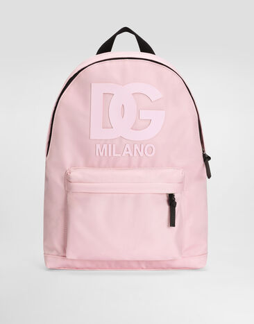 Dolce & Gabbana Nylon backpack with logo Pink EM0074A0567