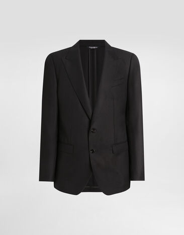 Dolce & Gabbana جاكيت صوف تاورمينا بصف أزرار مفرد أسود G2NW0TFU25E