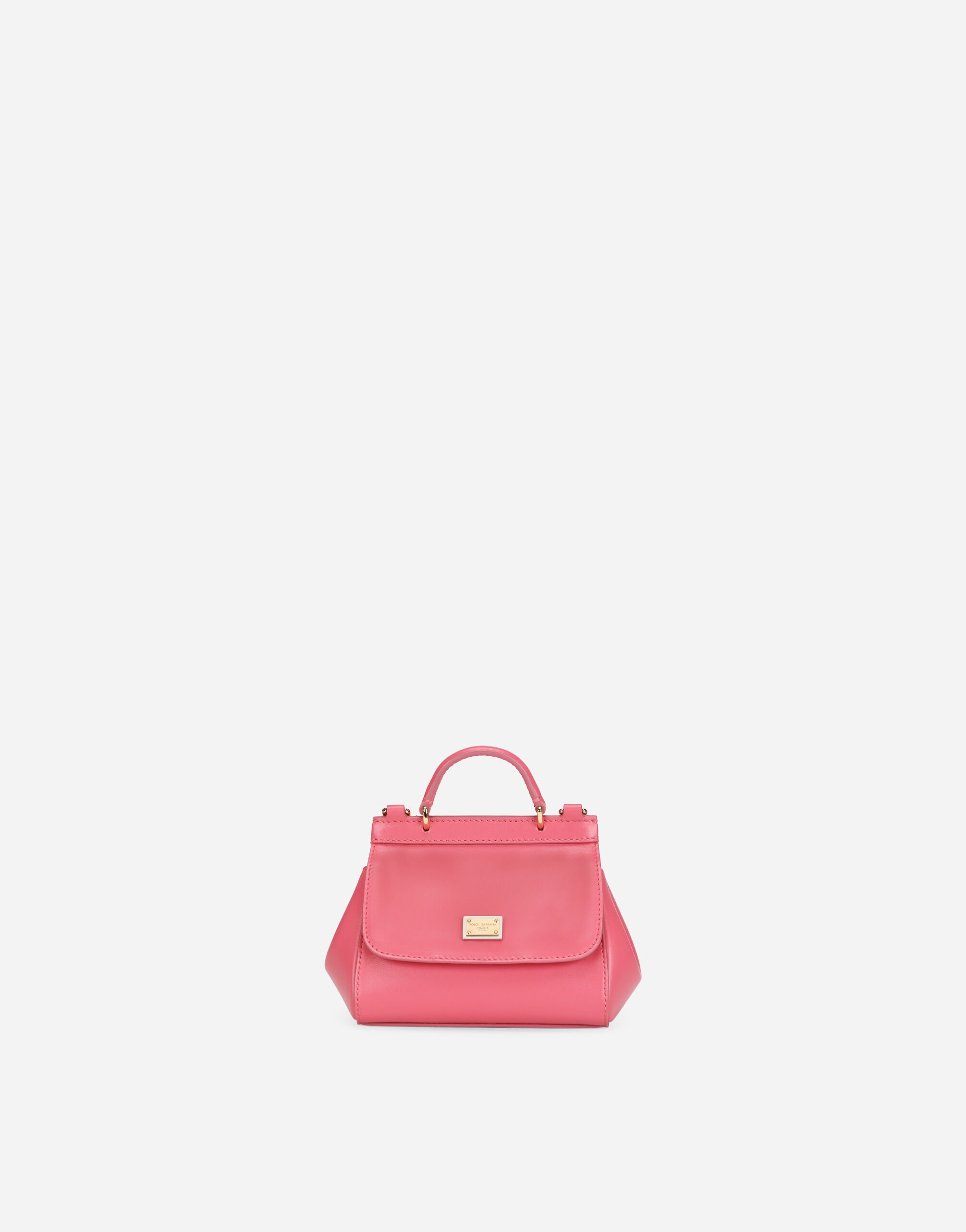 Dolce & Gabbana Sicily mini bag in plain calfskin Pink EE0062A1471