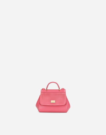 Dolce & Gabbana Sicily mini bag in plain calfskin Pink EE0062A1471