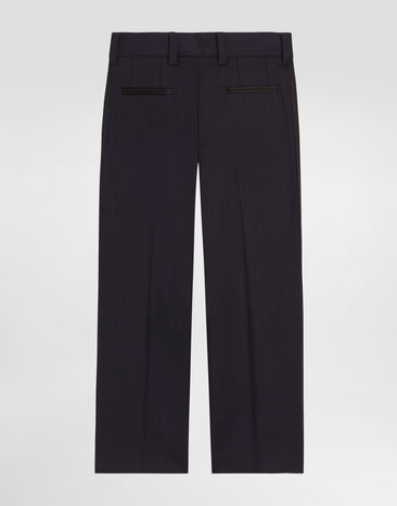 Dolce & Gabbana Bi-stretch twill trousers Blue L45P14G7PQI