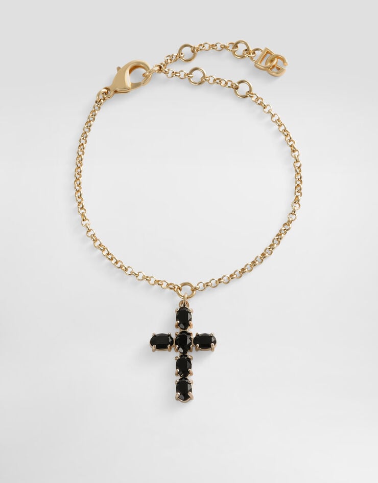 Dolce & Gabbana Bracciale catena sottile con charm croce Dolce & Gabbana Bracciale catena sottile con charm croce Oro WBQ4S3W1111