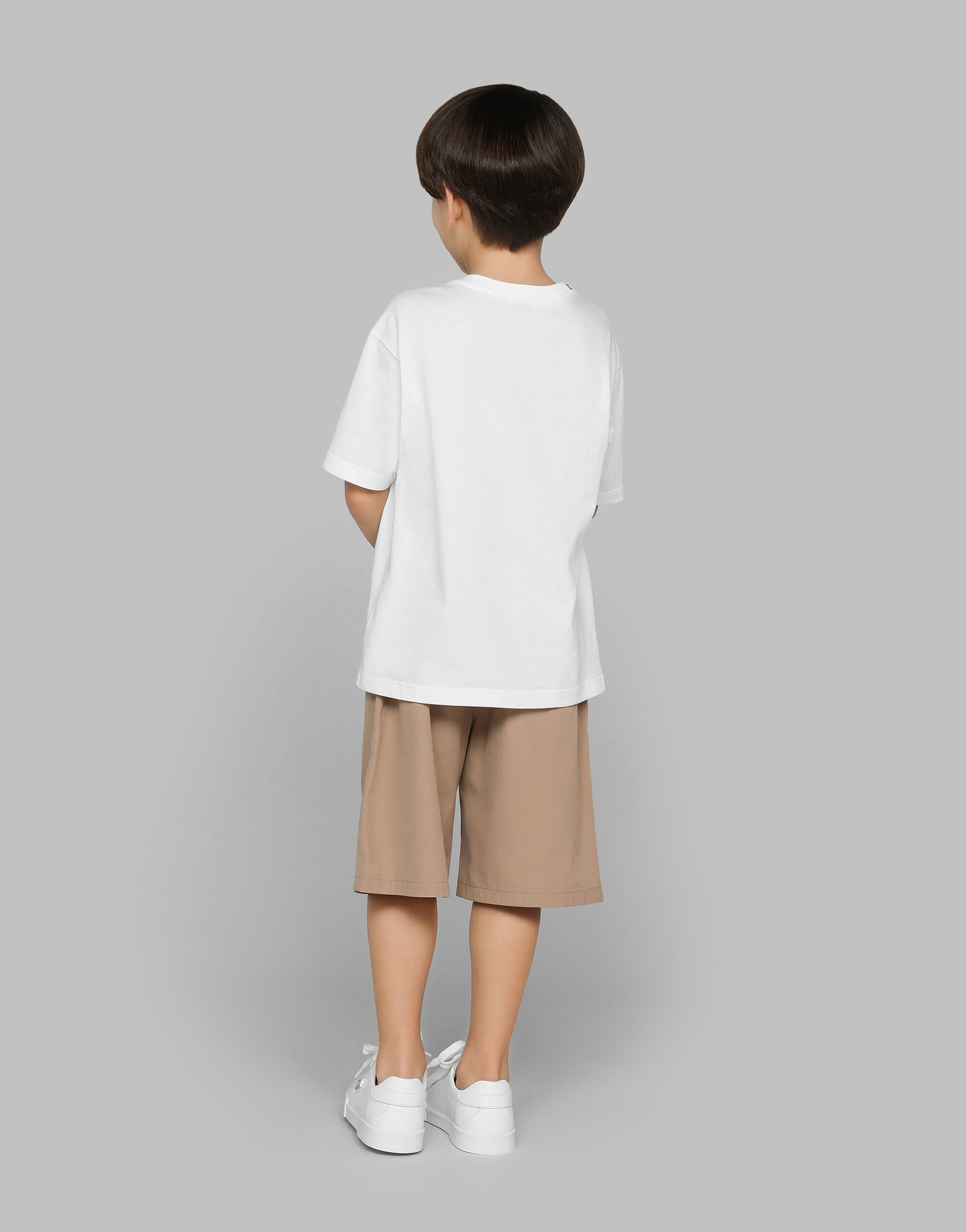Jersey T-shirt with DG logo in White for Boys