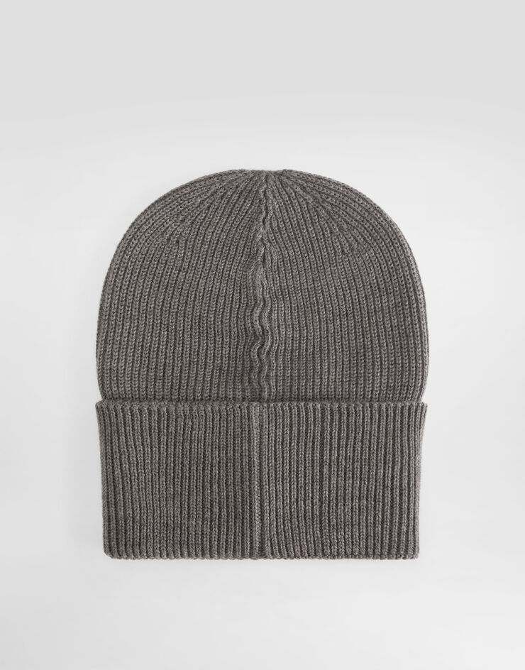 Dolce & Gabbana Strickmütze aus Wolle Grau GX15KZJDVCI