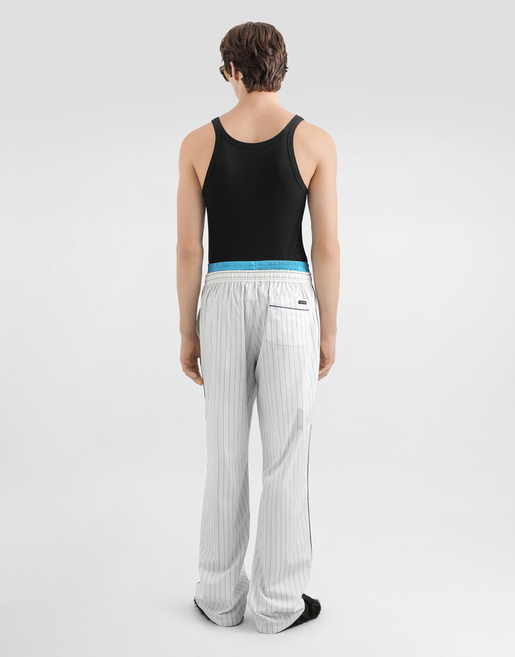 Dolce & Gabbana Cotton tank top with print Brown G8PA8TG7P3I