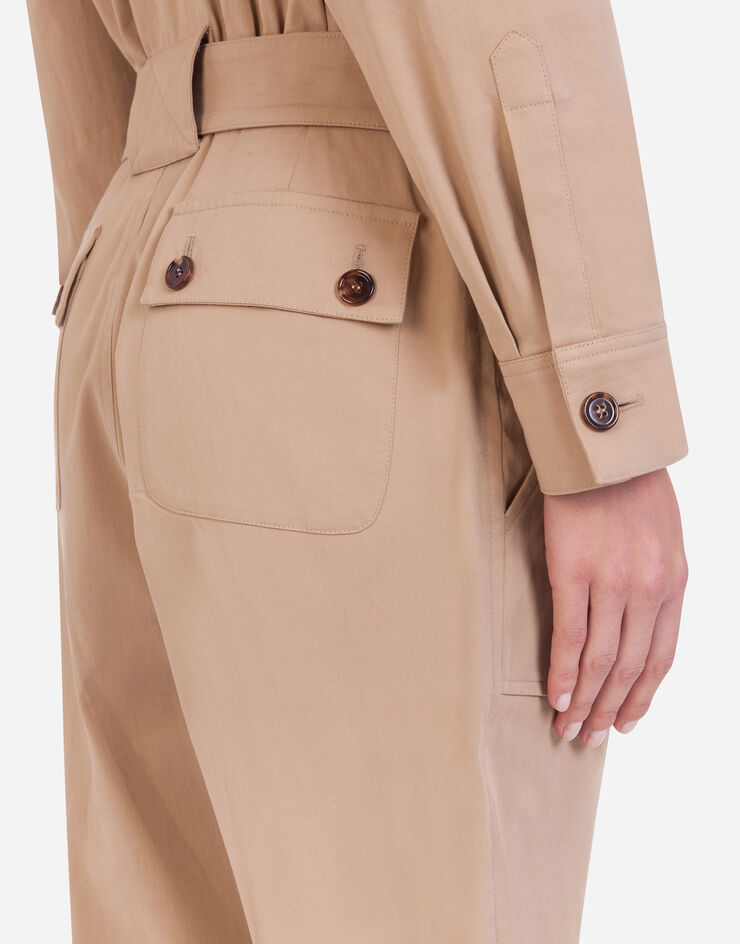 Dolce & Gabbana SAFARI SUIT IN GABARDINE BEIGE F6J1QTFUFJ9