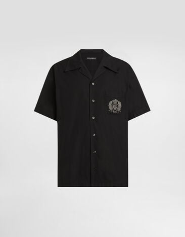 Dolce & Gabbana Hawaii cotton shirt Black G5JH9ZGK278