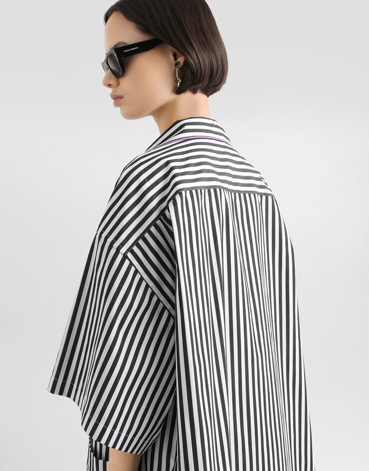 Dolce & Gabbana Striped poplin shirt Multicolor F5U29TFR52G