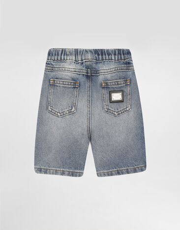 Dolce & Gabbana Denim bermuda shorts with salt&pepper wash Multicolor L14Q17LDD83