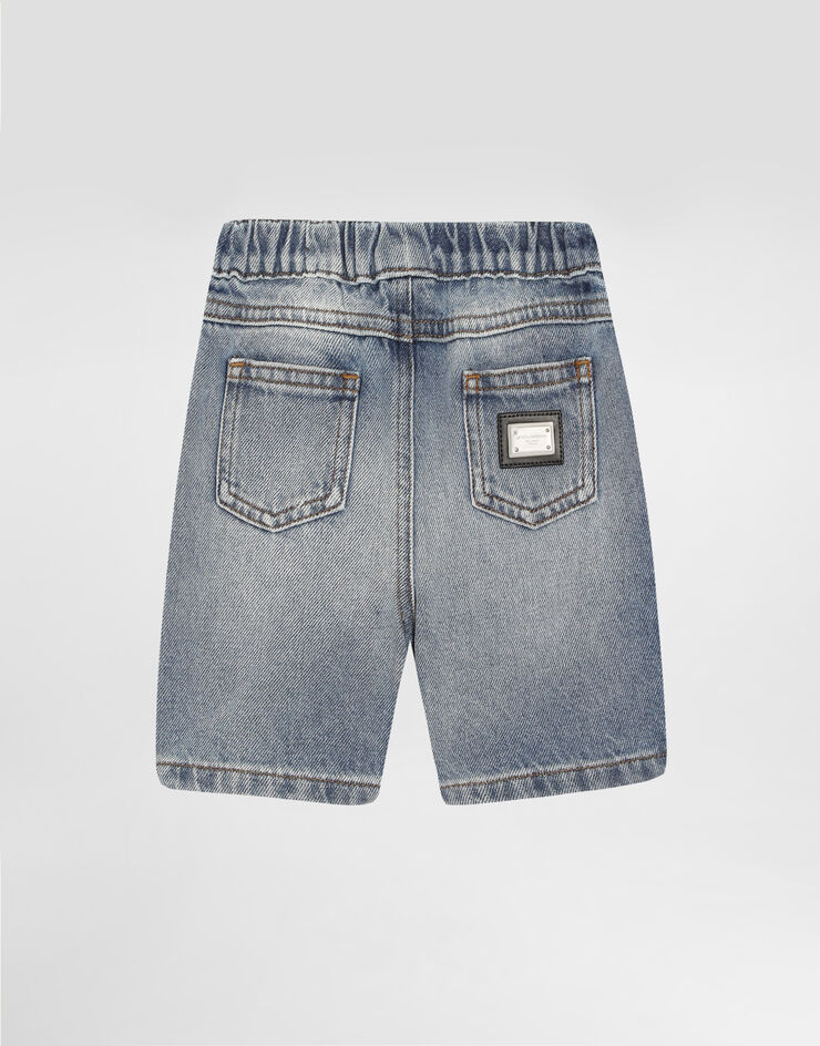 Dolce & Gabbana Denim bermuda shorts with salt&pepper wash Multicolor L14Q17LDD83