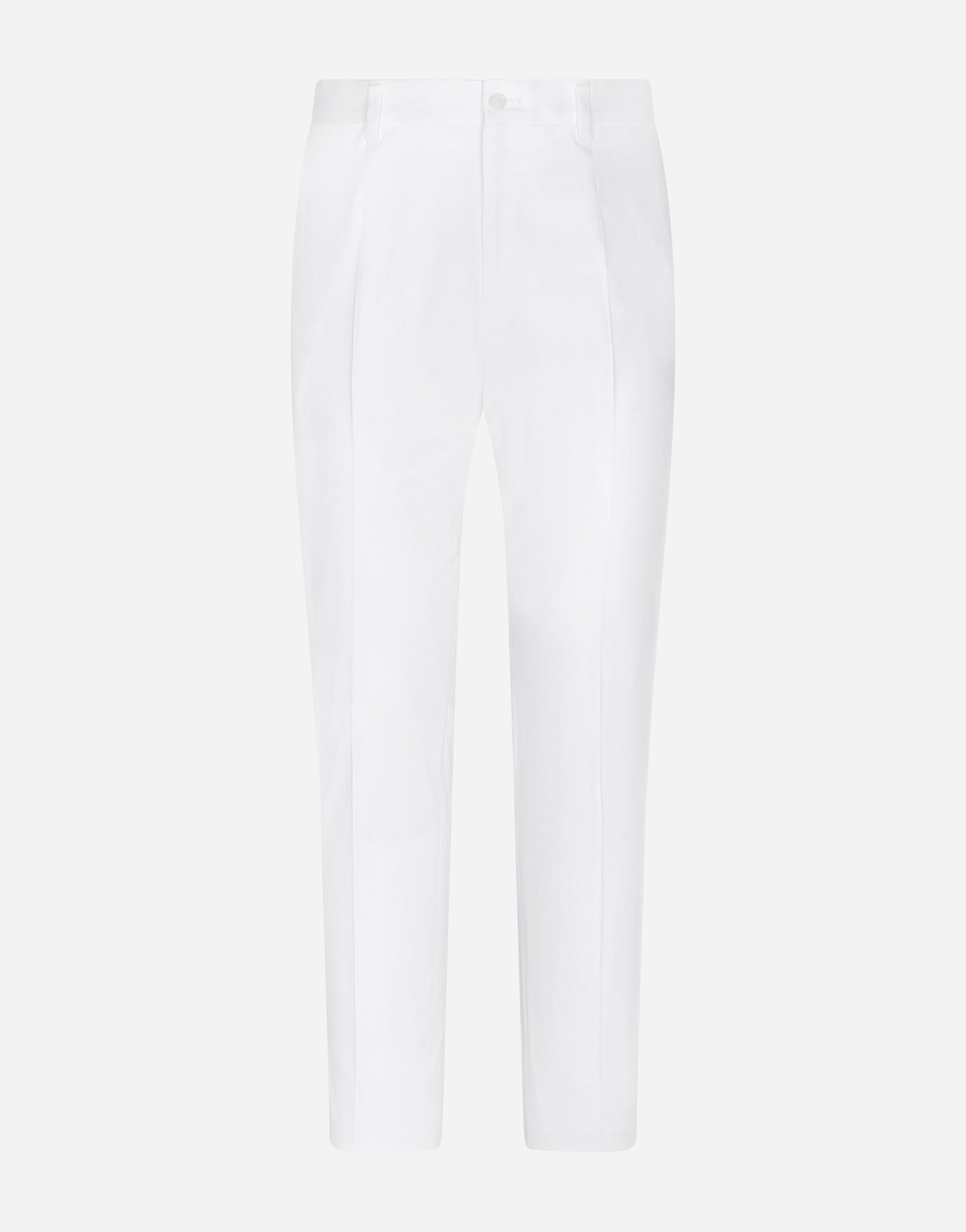 Dolce & Gabbana Stretch cotton pants White GY6UETFUMJN