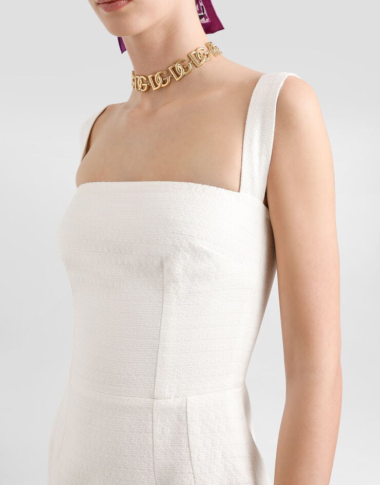 Dolce & Gabbana Stretch mat dress White F6TZCTFU9AU