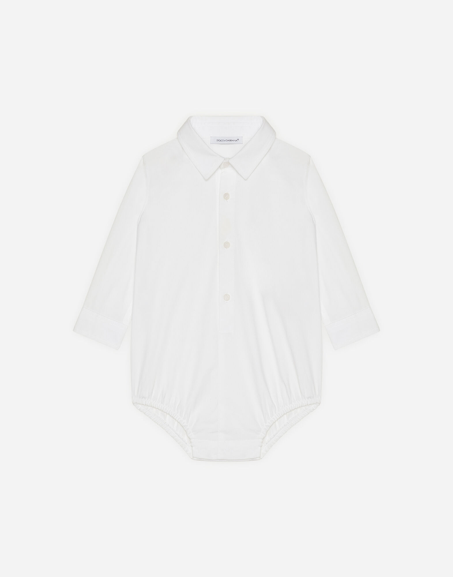 Dolce & Gabbana Shirt bodysuit in stretch poplin White L11O76G7BZU