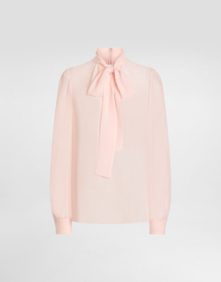 Dolce & Gabbana Silk georgette top Pink F7BC0TFU1UT