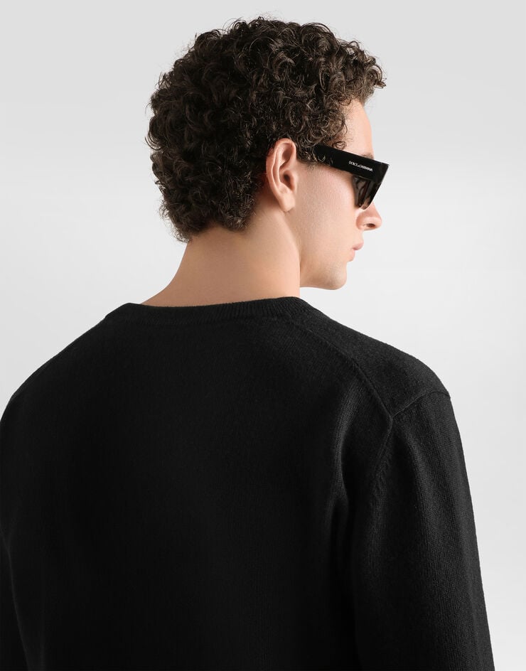 Dolce & Gabbana Virgin wool cardigan Black GXV01ZJDVG7