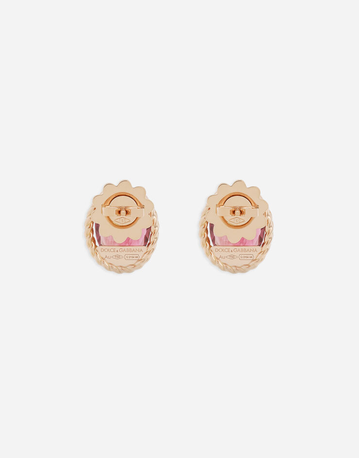 Dolce & Gabbana Anna earrings in red gold 18kt with toumalines Rot WEQA1GWQM01