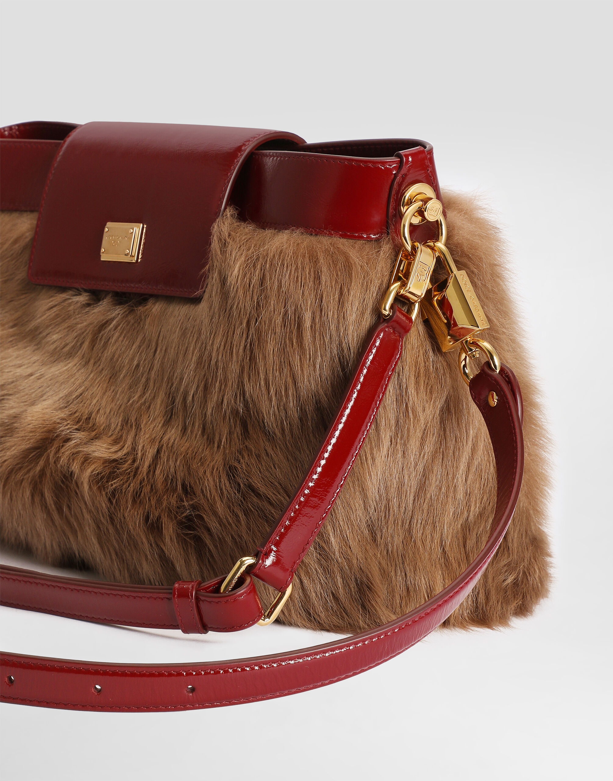 Vittoria fur and calfskin shoulder bag in Multicolor for Women