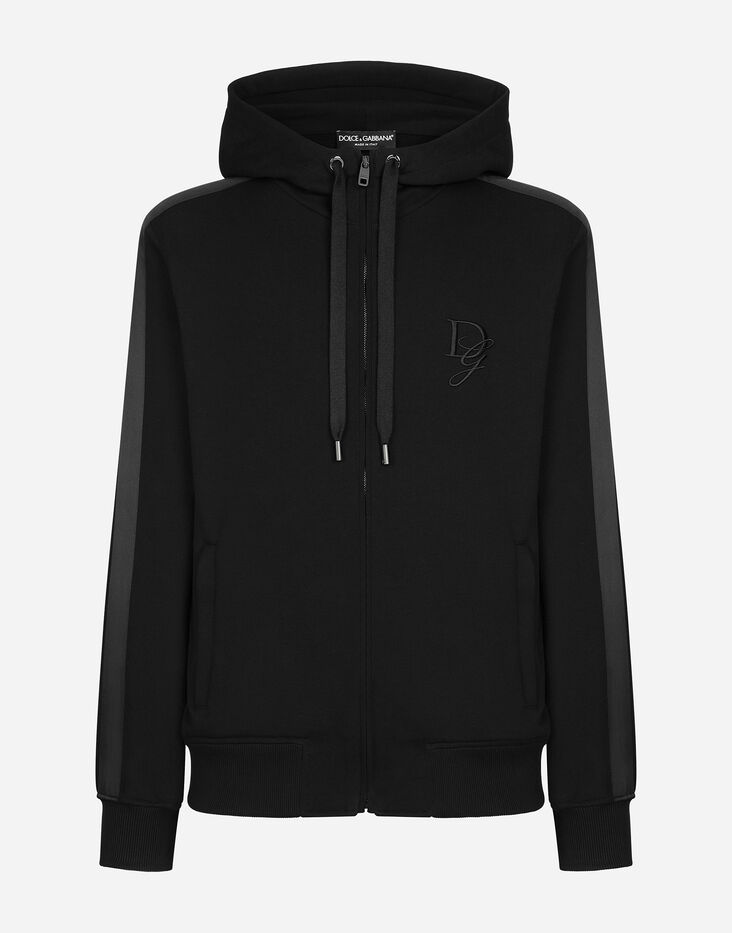 Dolce & Gabbana White Crown Men Full Zip Sweatshirt Sweater