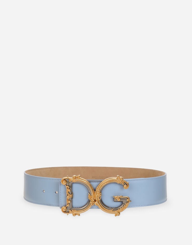 Dolce & Gabbana Ремень DG Girls светло-синий BE1336AZ831