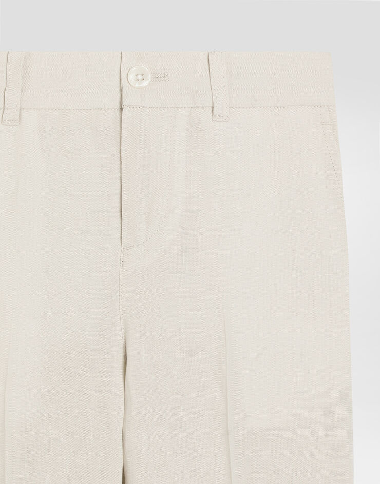 Dolce & Gabbana Linen trousers Beige L44P73FU4LH