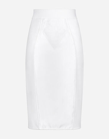 Dolce & Gabbana Jupe façon corset en marquisette et satin Imprimé F6ZT1THS5Q2