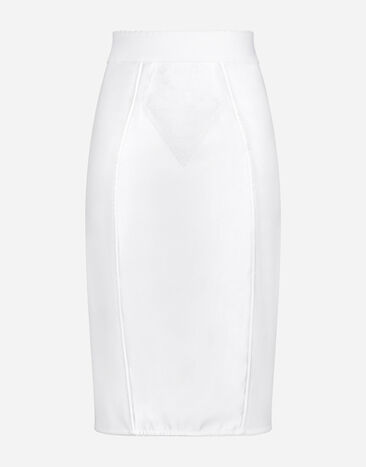 Dolce & Gabbana Falda corsetera de marquisette y raso Rosa F6DIHTFURAG