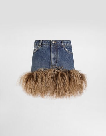 Dolce & Gabbana Denim skirt Multicolor F4C2TZG8OC8