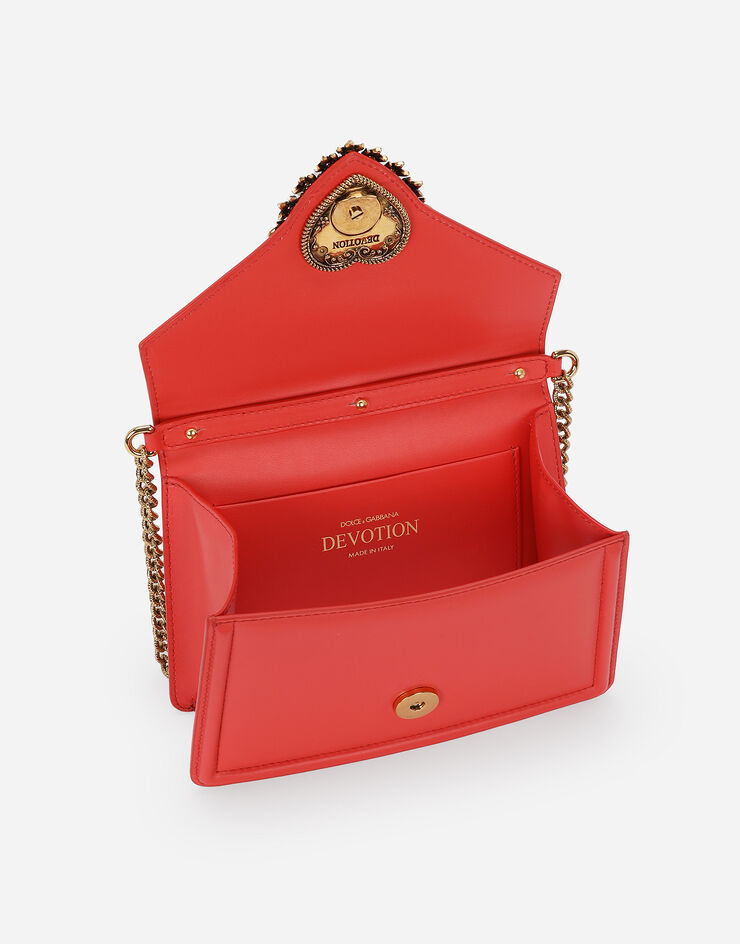 Dolce & Gabbana حقيبة ديفوشن صغيرة بمقبض علوي برتقالي BB6711AV893