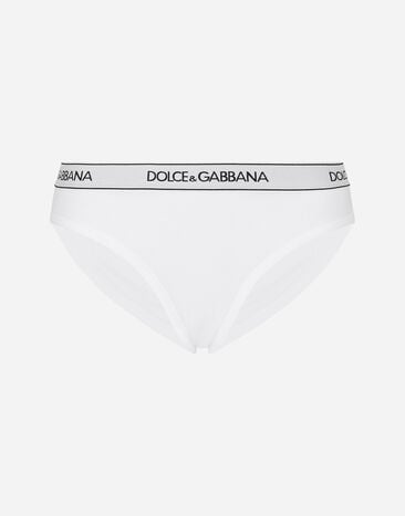 Dolce & Gabbana Slip de punto con el logotipo en el elástico Imprima F6ZT0THS5M3