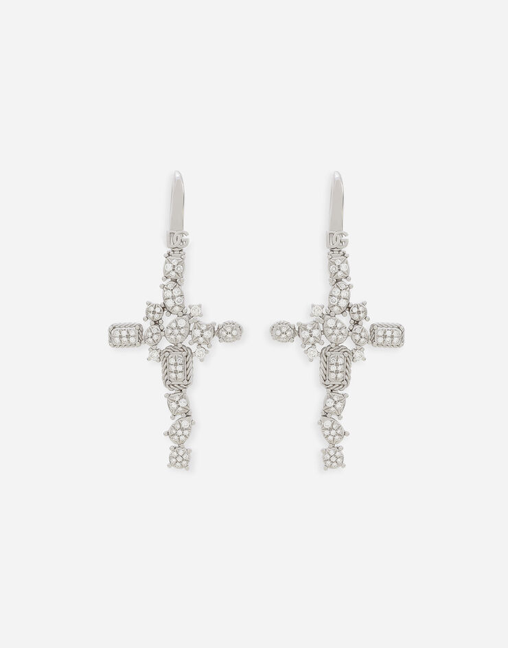 Dolce & Gabbana Colgante Easy Diamond en oro blanco de 18 kt con pavé de diamantes Blanco WEQD4GWPAVE