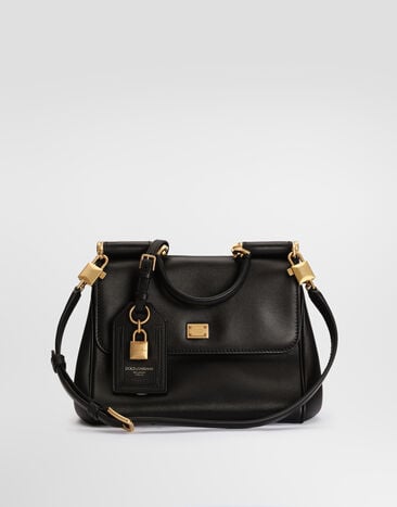 Dolce & Gabbana Small My Sicily handbag in plongé calfskin Black BB7781B7321