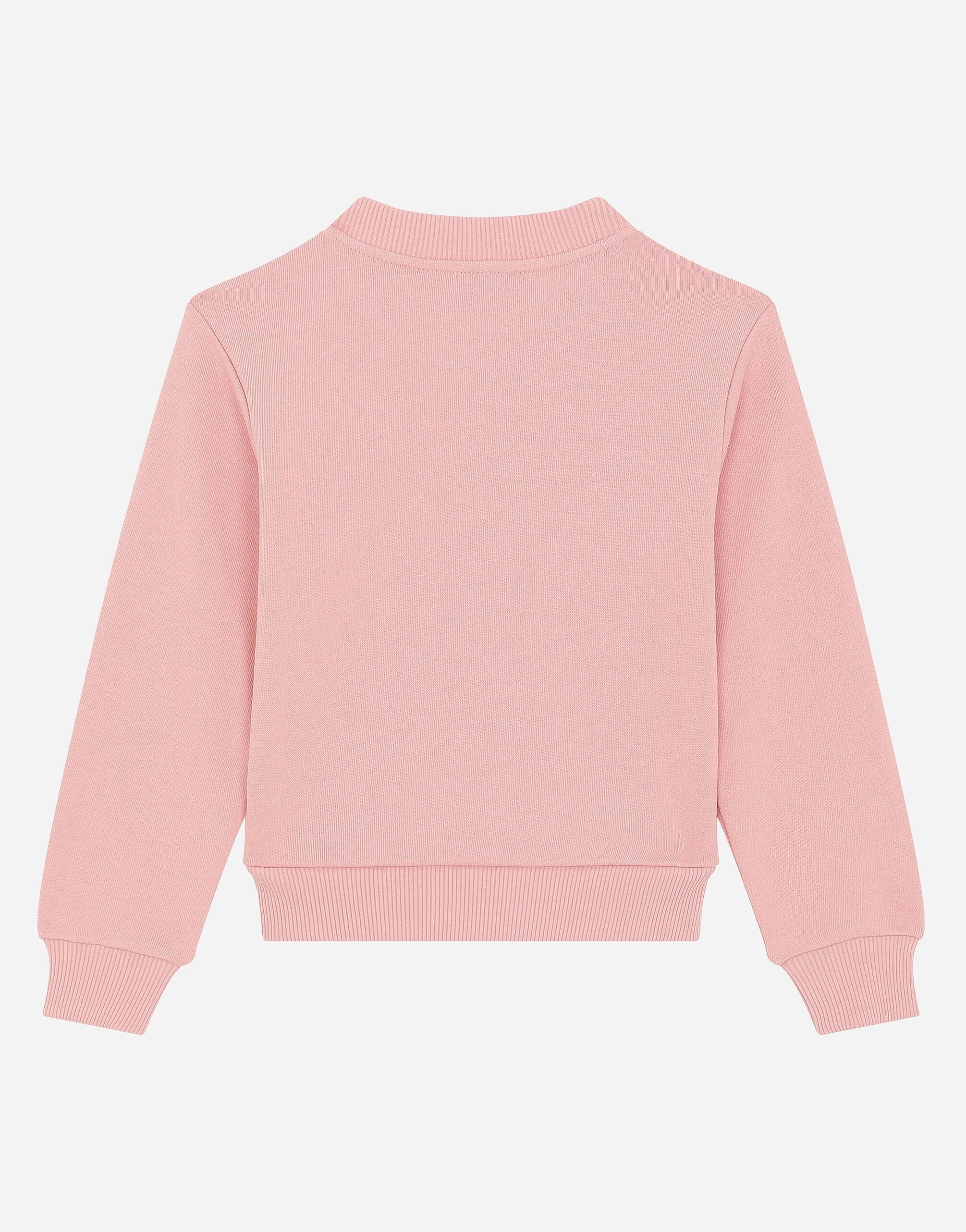 ピンクのガールズ Jersey sweatshirt with logo tag | Dolce&Gabbana®