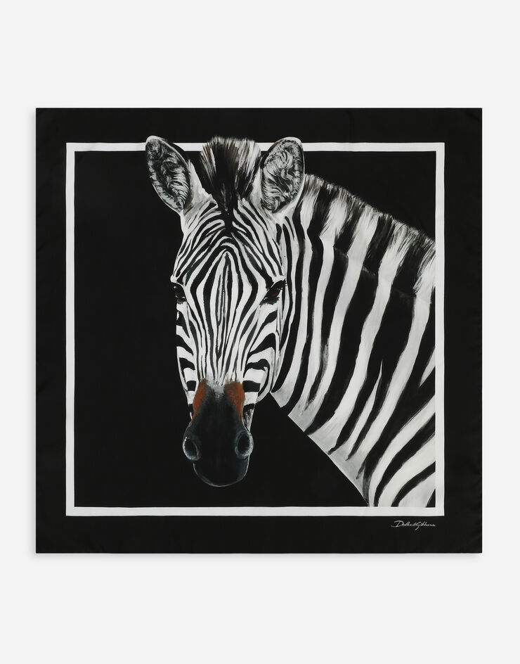 Dolce & Gabbana Zebra-print twill scarf (70 x 70) Multicolor FN092RGDAOU