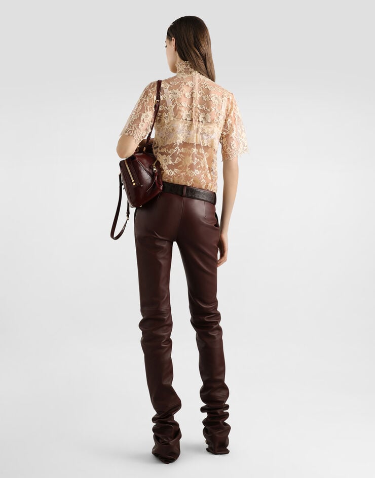 Dolce & Gabbana Floral chantilly lace top Beige F7BI3TILMCM