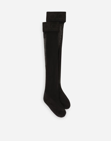 Dolce & Gabbana Hold-up stockings with branded elastic Print O4A75TONP23