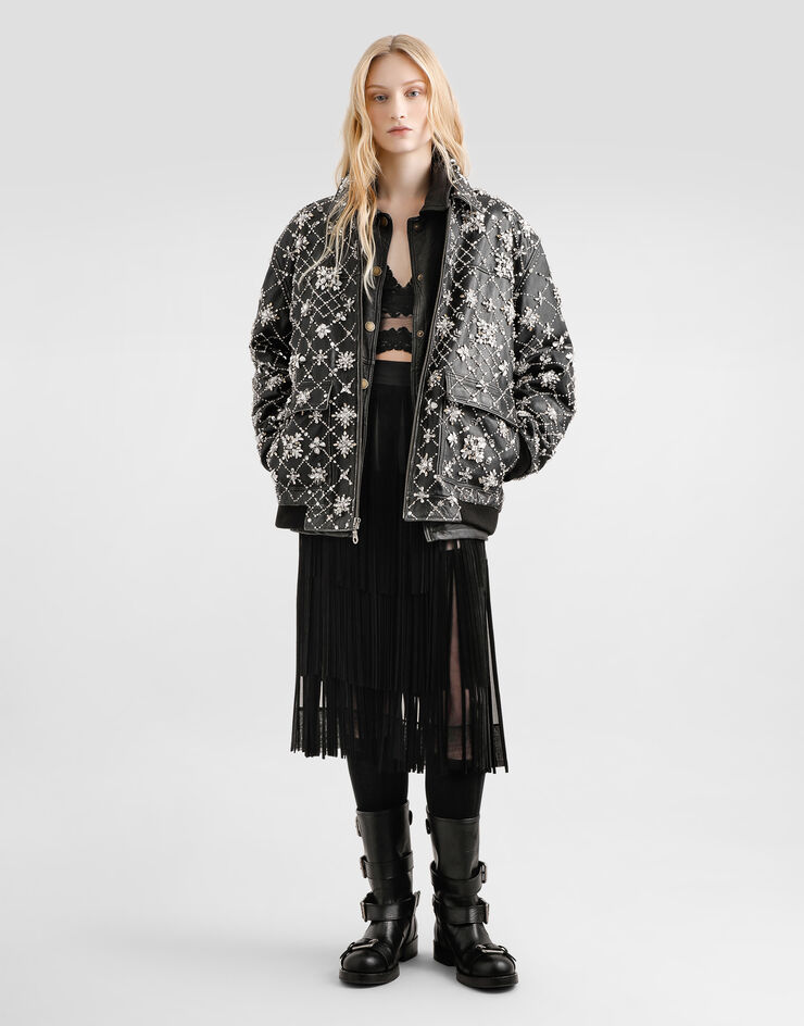 Dolce & Gabbana Vintage lambskin jacket Black F0W3PLGDDEA