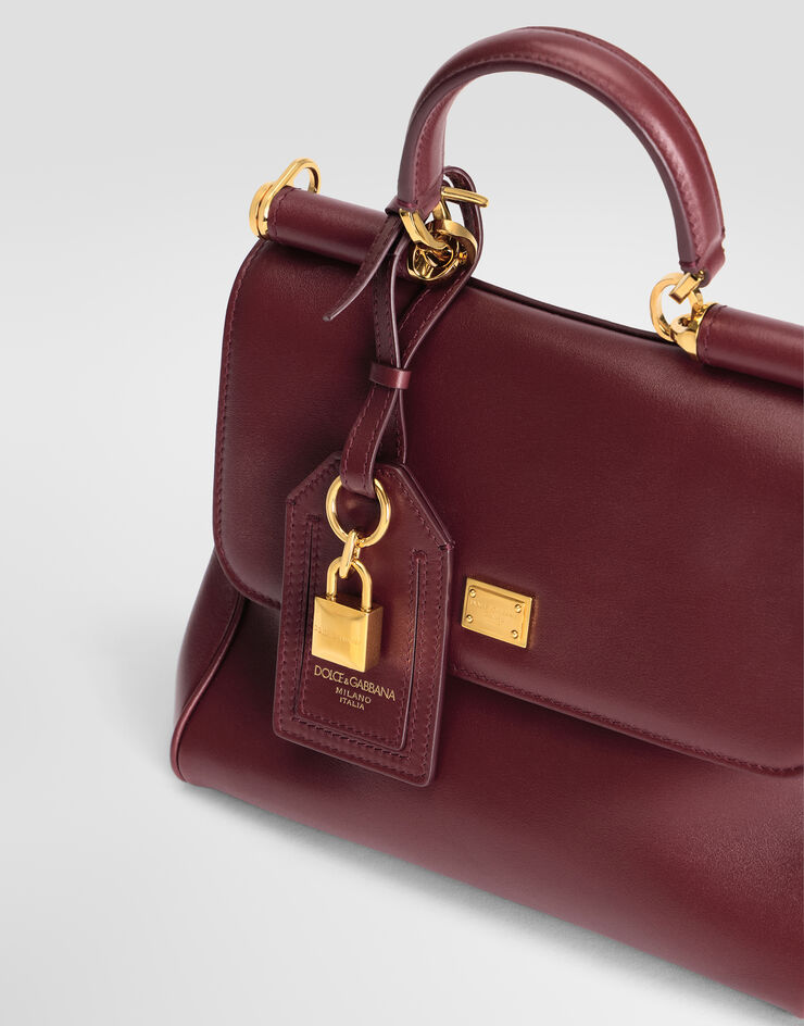 Dolce & Gabbana Small My Sicily handbag in plongé calfskin Bordeaux BB7781B7321