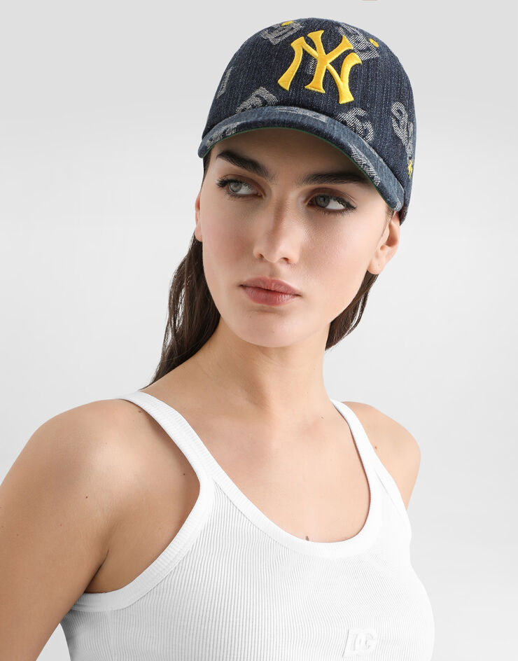 Dolce & Gabbana Dolce&Gabbana X ’47 New York Yankees Baseball Cap In Denim Logo Multicolor IH152MGI209