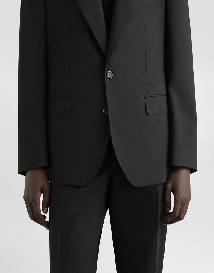 Dolce & Gabbana Stretch wool Sicilia-fit suit Black GKPQMTFUBF2